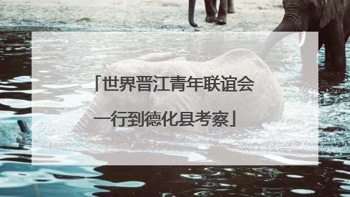 世界晋江青年联谊会一行到德化县考察